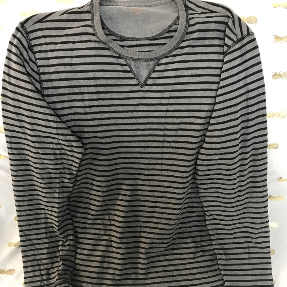 Grey & black striped light sweatshirt